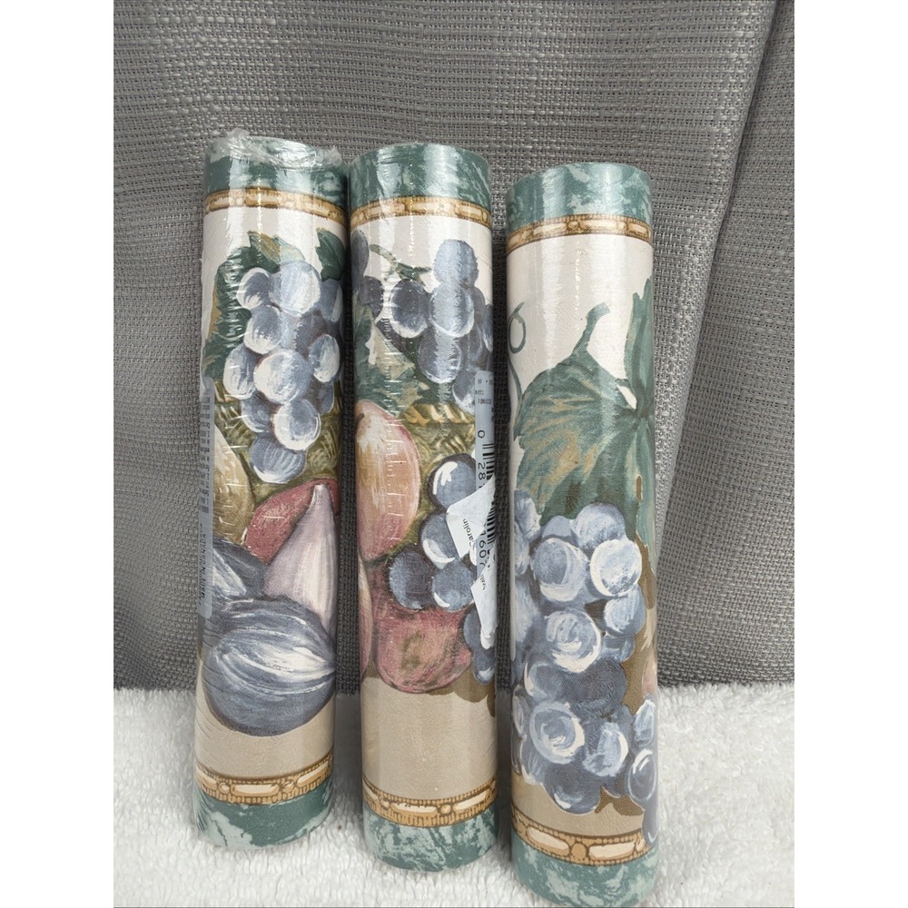 15 Yards Sunworthy Fruit Kitchen Wallpaper Border Pre-pasted Granny Core Cottage